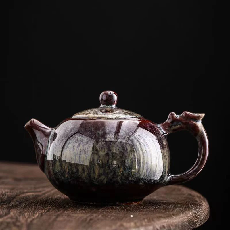 

Креативный глазурный смеситель Tianmu с ручкой, чайник для чая, чайные горшки, чайная посуда, набор пуэр для чая, чайник с подогревом, китайская ...