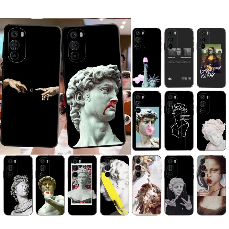 

Art David Mona Lisa Phone Case for Moto E22i E32 E32S E13 E40 E30 E20 Edge X30 20 Lite 20Pro 30 Neo Ultra Fusion E7Power Plus