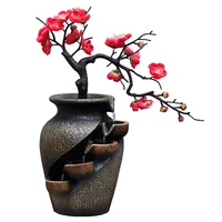 simulation plant vase waterfall fountain office flowing water landscape ornament crafts garden bonsai living room decorations
