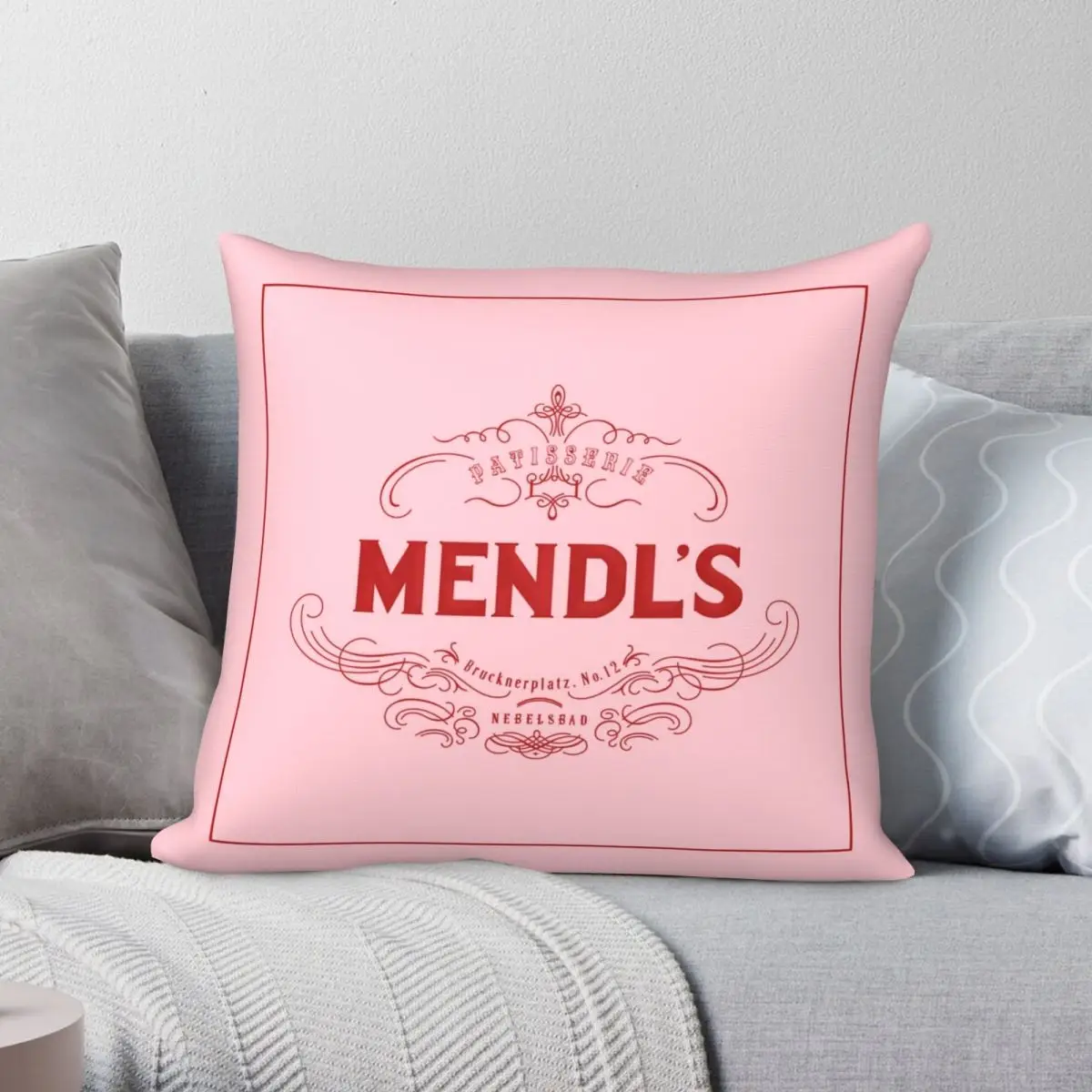 

Mendl's Square Pillowcase Polyester Linen Velvet Creative Zip Decor Throw Pillow Case Sofa Cushion Cover