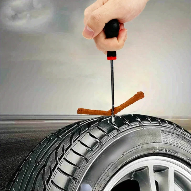 Motorcycle Tire Repair Kit car Puncture Plug Tools Tyre Emergency for Strips Stirring Glue Tool