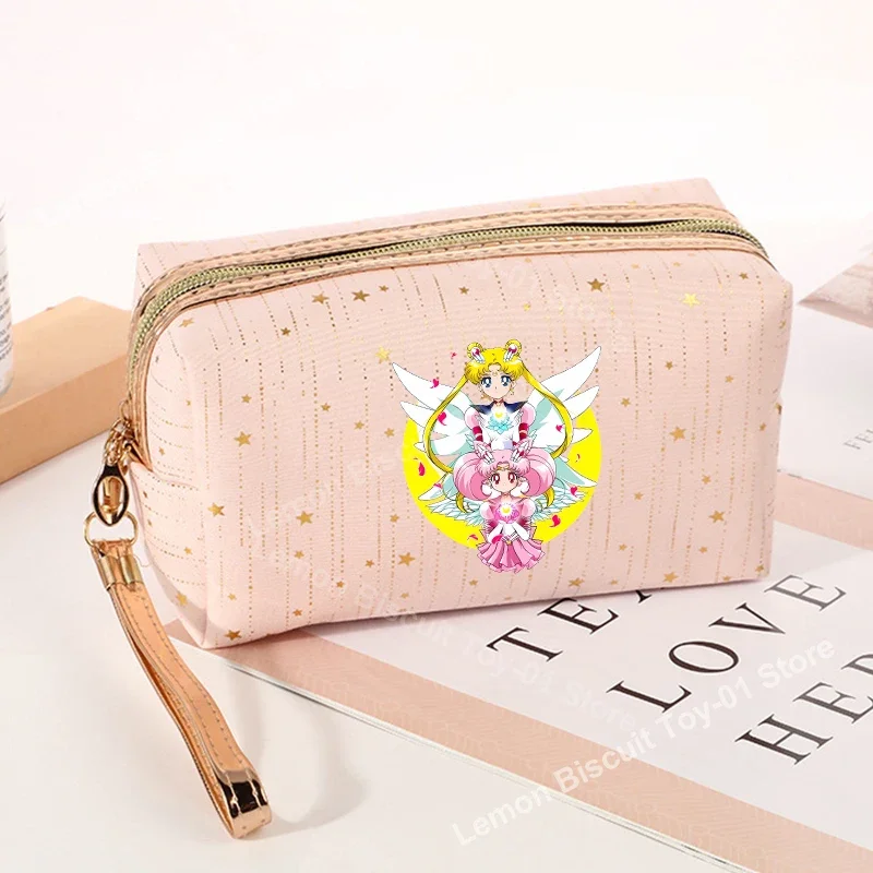 Stitch Sailor Moon тематическая косметичка женская милые блестящие звезды мыть