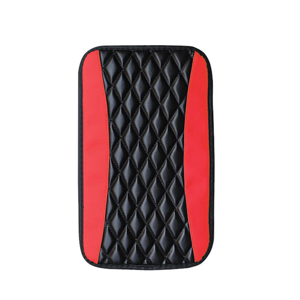 

1pc Armrest Pad Microfiber Leather Adjustable Straps Anti-Slip Breathable Armrest Pad Cover Center Console Box Cushion Mat Car