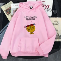 little miss trouble hoodie kawaii sunshine graphic sweatshirts womenmen autumn casual tops male pullovers girls cartoon clothes