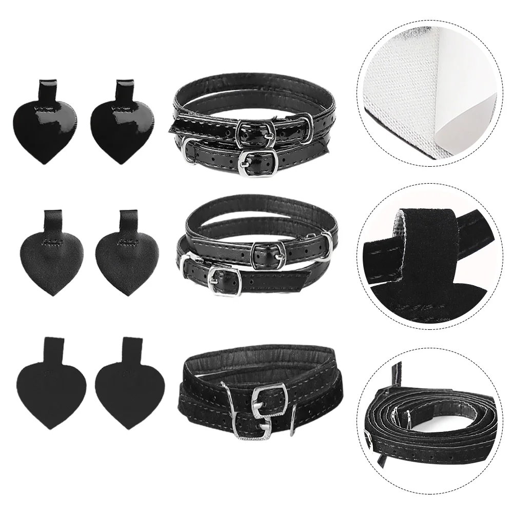 

3 Sets of Anti-Loose Heels Ankle Straps and Heels Pad Anti-slip Ankle Shoelace