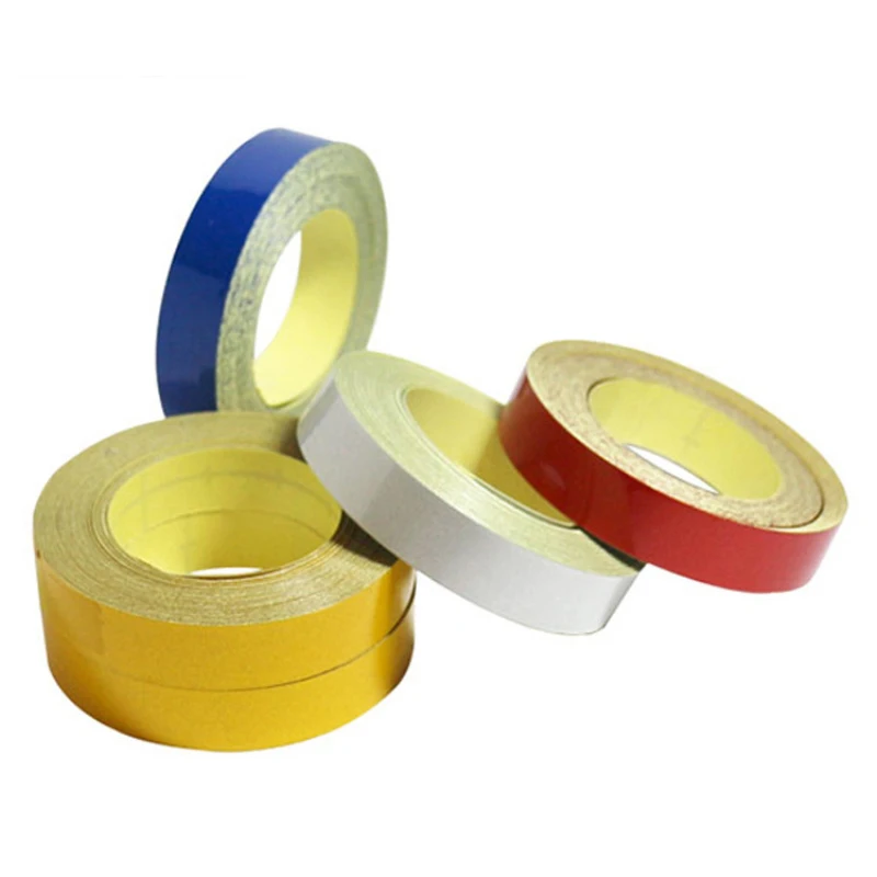 

1 Roll 2cm x 5m Car Reflective Strips Automotive Body Motorcycle Decoration Car Sticker 4 Color Reflective Warning Tape Film