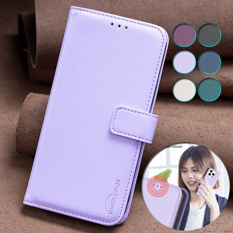 Кожаный чехол-кошелек с магнитной застежкой и отделением для карт Motorola Edge 40 Neo MOTO