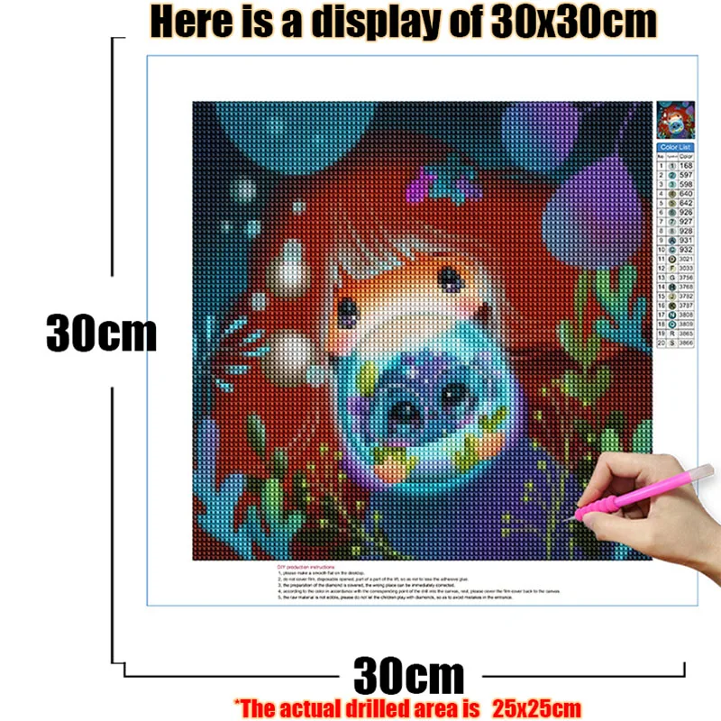 Cartoon 5D Diamond Painting Kits Fairy Tale Picture Diamond Mosaic Baby Elephant Pony Rhinestone Embroidery DIY Child Gifts images - 6