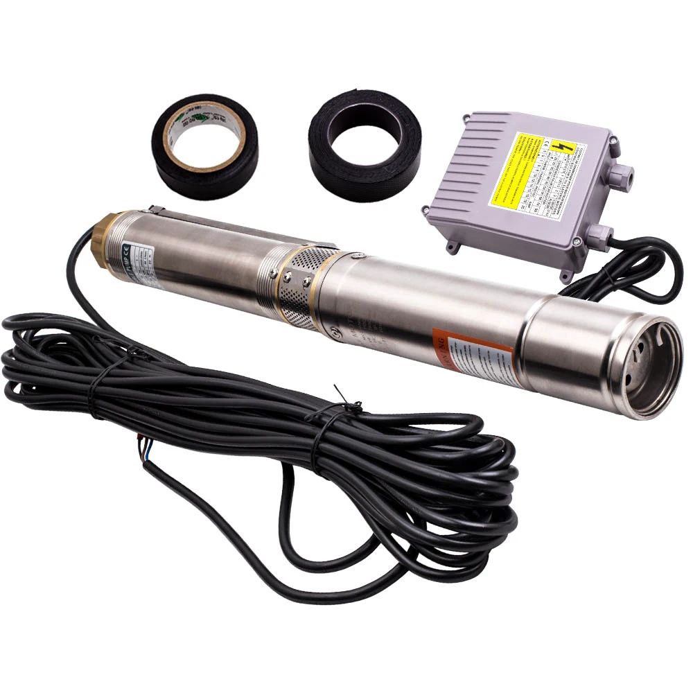

3” 2500L/H 0.25KW Deep Well Submersible Borehole Pump Stainless Steel + Cable