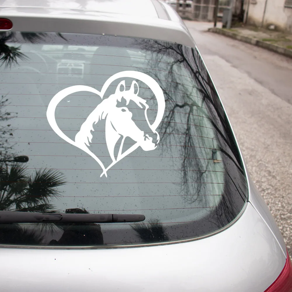 Наклейка MIGNATIS с изображением головы лошади внутри сердца наклейка на клейкой