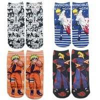naruto mens long socks cartoon anime cotton hip hop pattern printing comfortable sports skateboard street fashion all match