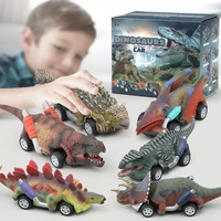 1pcs dinosaur pull back car mini cartoon toy velociraptor triangle tyrannosaurus rex model children boy jurassic world dominion