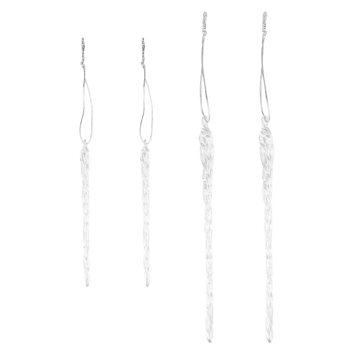 

Стеклянные подвески елочки 4 шт.