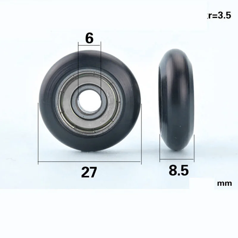 5PCS 6*27*8.5mm 626 bearing rolling bearing pulley POM wheel 8.5mm track guide wheel/rolling wheel