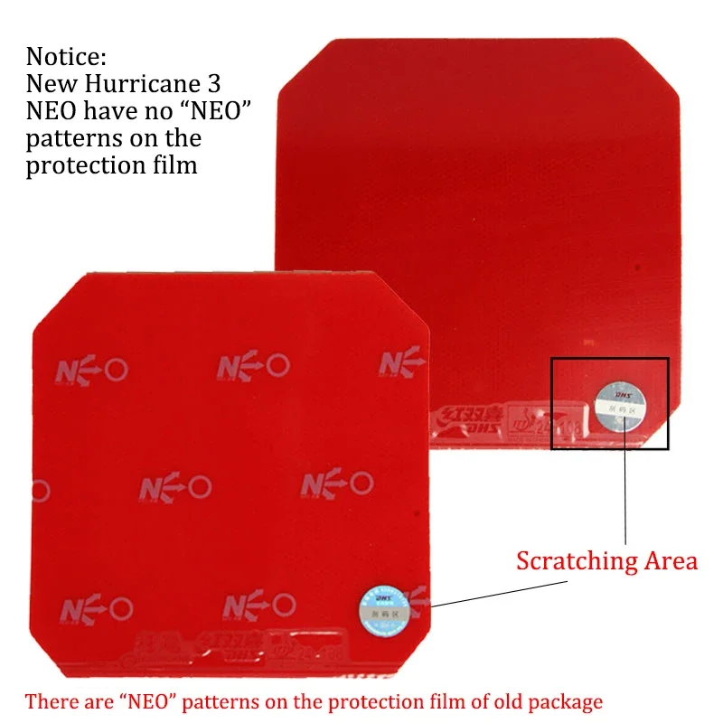 Резиновый лист DHS Hurricane 3 NEO для настольного тенниса липкие прыщи в пинг-понг с
