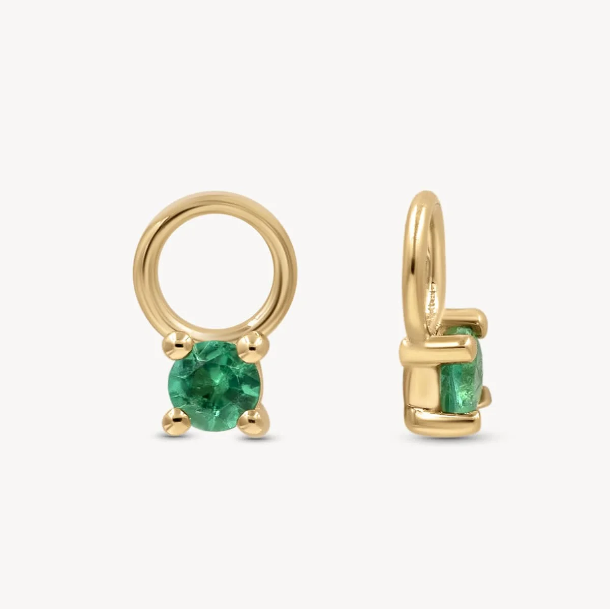 

Personalized DIY Birthstone Pendant- S925 sterling silver Mini Huggie with Birthstone Charms