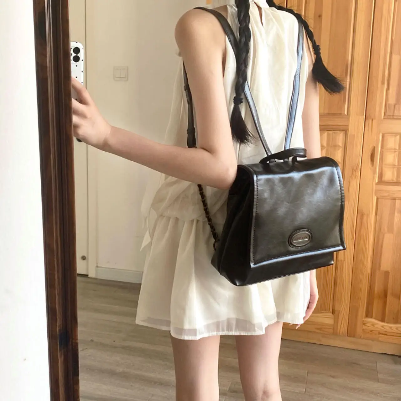 Новинка 2024 подходящие ко всему корейские студенческие рюкзаки из вощеной кожи в