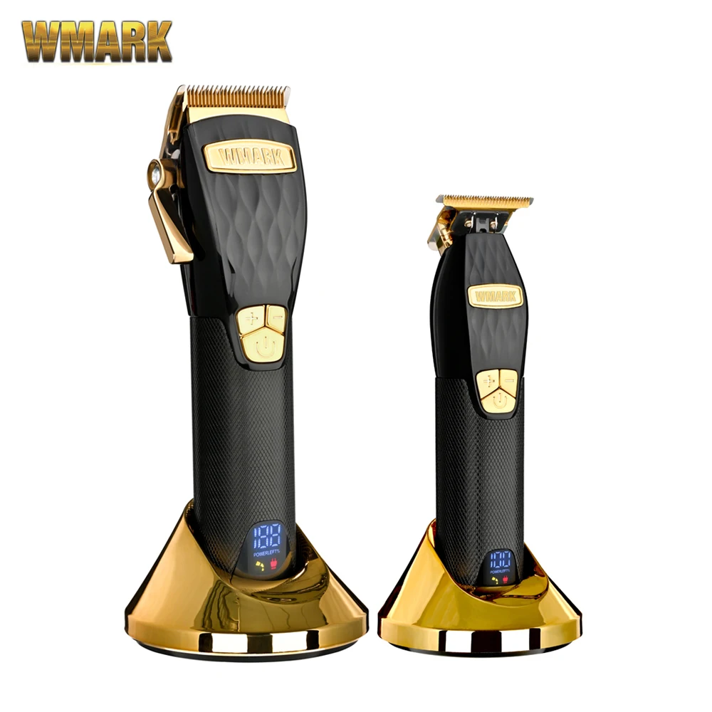 New Arrivals WMARK Cordless 5 cutting speed Hair Clipper NG-2032 2033 With Taper Blade Electric Hair Trimmer With LCD Display