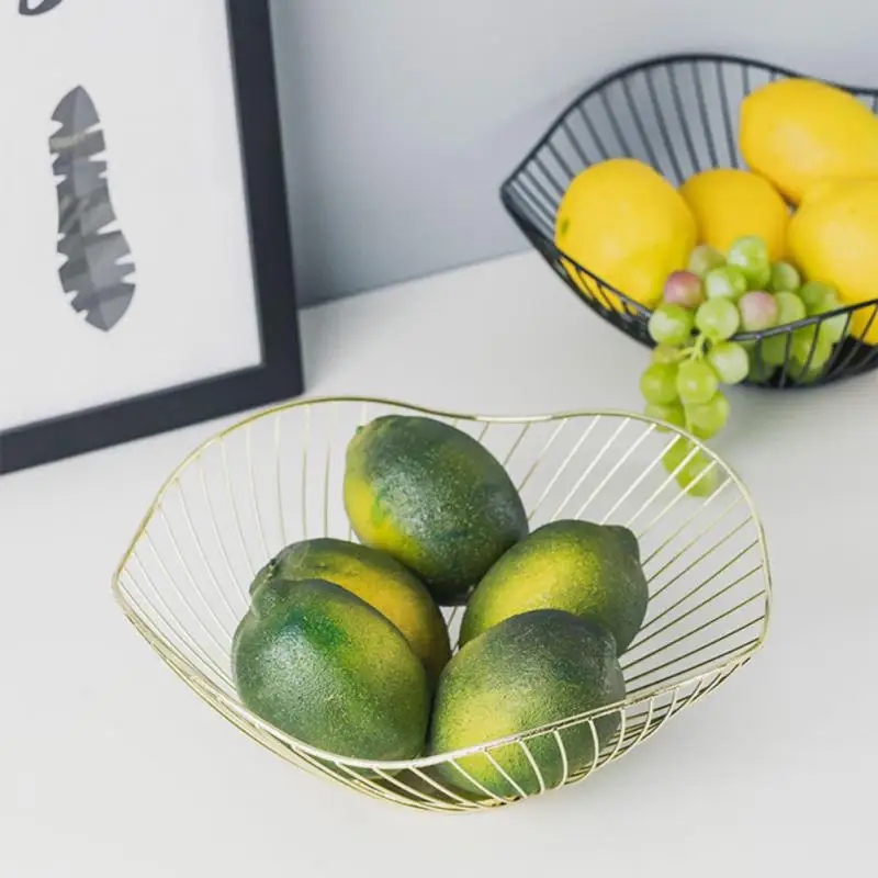 

Kitchen Organizer Snacks Creative Storage Basket Nordic Style Storage Drain Basket Home Living Room Fruit Plate Fruit Container