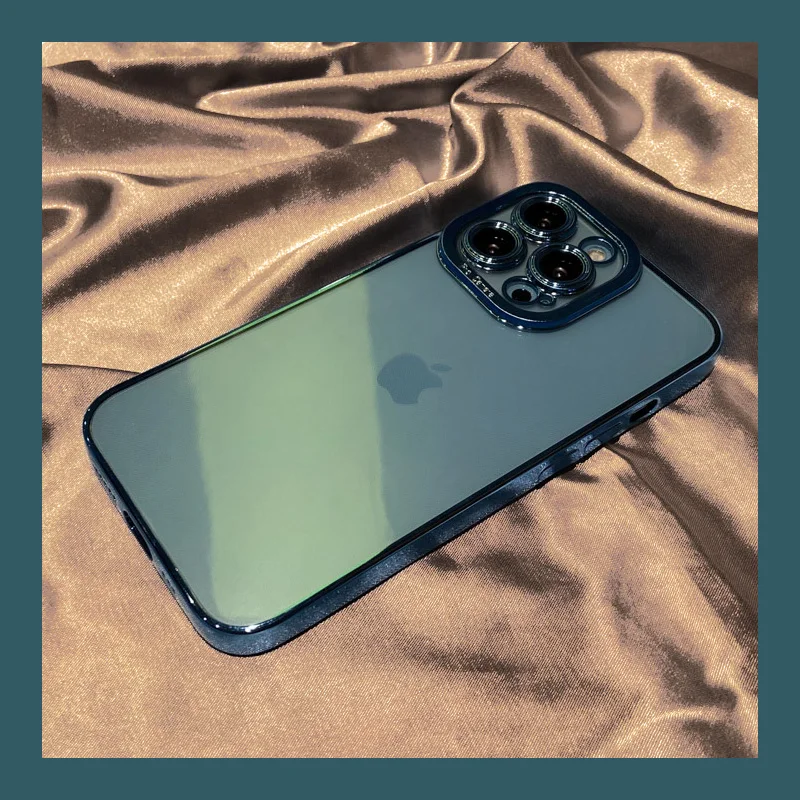 

Luxury Plating Silicone Shockproof Transparent Case For iPhone 13 12 11 Pro Max Mini X XS XR 7 8 Plus SE 2020 Soft Clear Cover