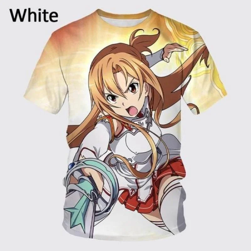 

2023 New 3d Printing Women/Men's Anime Sword Art Online T-shirt Hip-hop Unisex Casual Round Neck T-shirt Summer Fashion Shirt