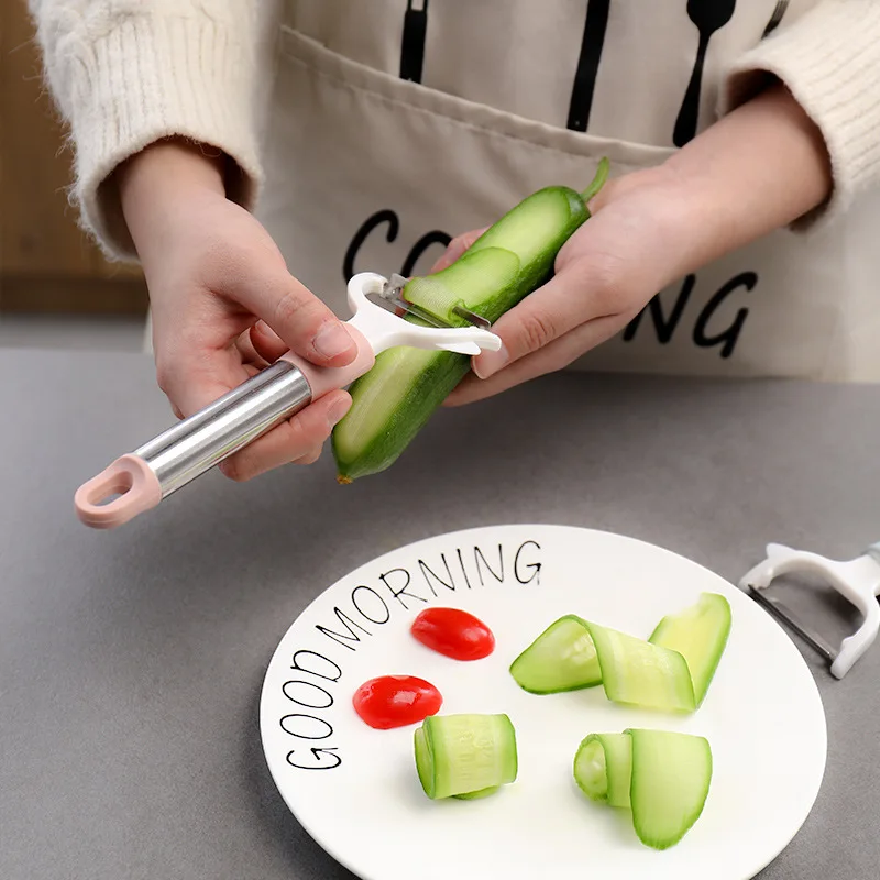 

Multifunctional Paring Knife Scraper Home Kitchen Long Handle Creative Potato Peeler Fruit and Vegetable Cucumber Peeling Tools