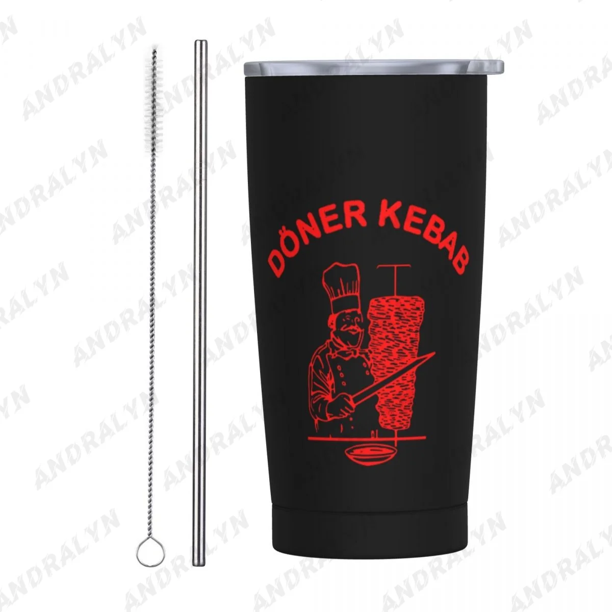 

Doner Kebab Stainless Steel Thermal Mug Beer Cups Thermos For Tea Coffee Water Bottle Thermo Bottles With Lid Car Travel