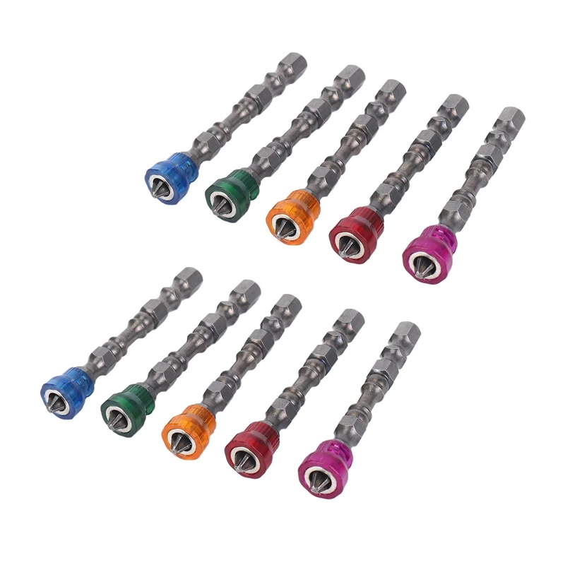 

20X Anti Slip Electric Hex Magnetic Screwdriver 65Mm S2 PH2 Single Head Bit Tool 5 Color