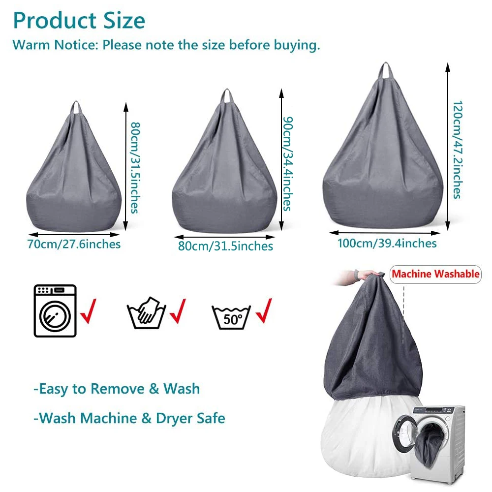 Большие маленькие чехлы для диванов Lazy BeanBag стулья без наполнителя из льняной