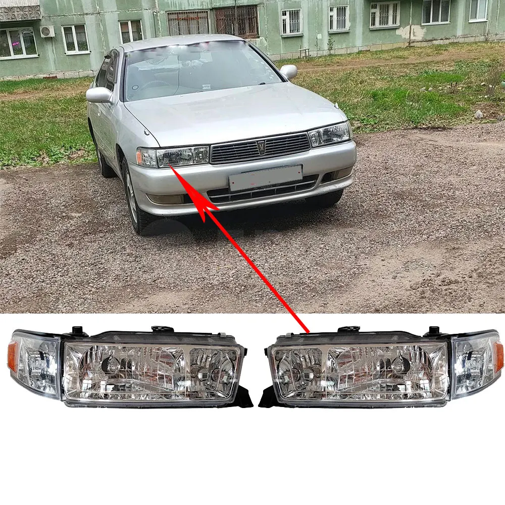 Фото Фары LINKE для Toyota Cresta GX90 JZX90 JZX93 LX90 SX90 Crysta 8111022673 №3