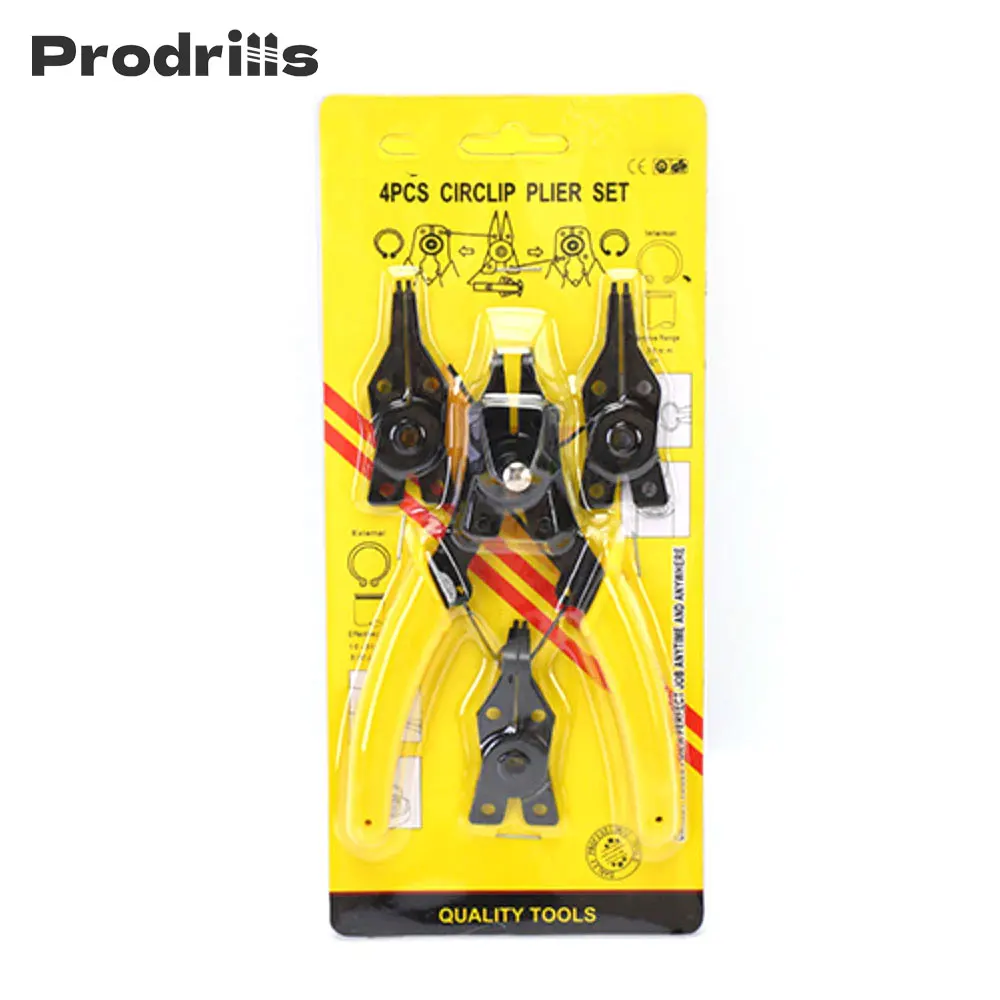 

4-in-1 Multifunctional Snap Ring Pliers Interchangable Multi Tools Retaining Clip Circlip Combination