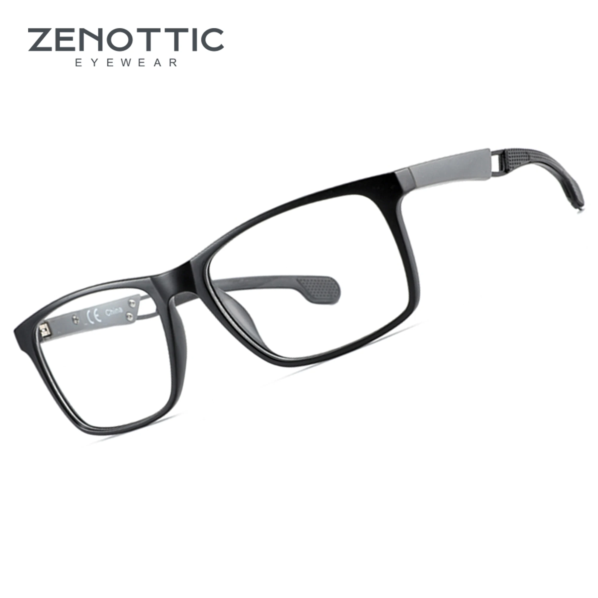 

Классические прямоугольные оптические очки ZENOTTIC, оправа для очков с резиновыми дужками, модные мужские очки без рецепта, очки с прозрачными линзами BT8038