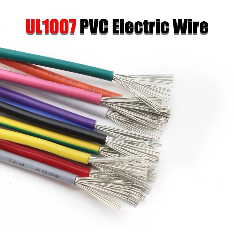 2/10 м 30 28 26 24 22 20 18 16 AWG UL1007 Электрический провод изолированный ПВХ луженый медный