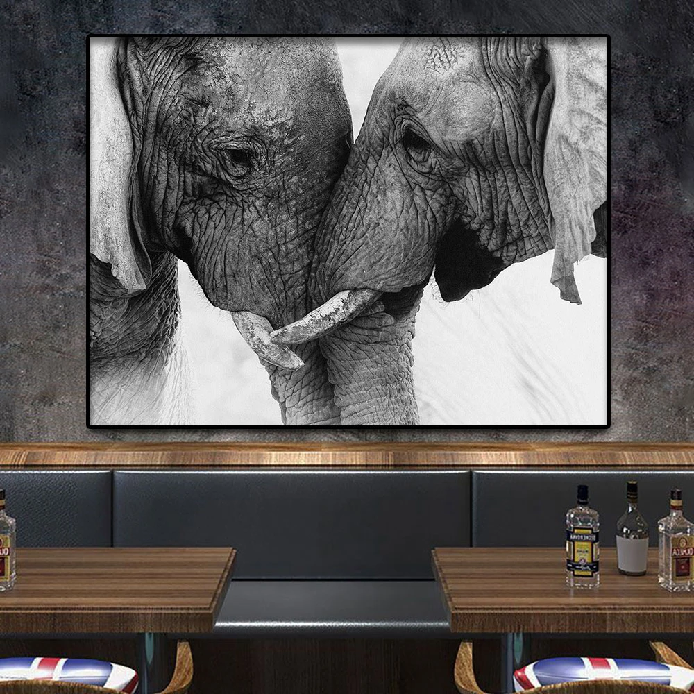 

Modern Animals Fantasy Elephant Touch Wall Art Posters Prints Canvas Paintings Art Pictures for Living Room Decoration Unframed
