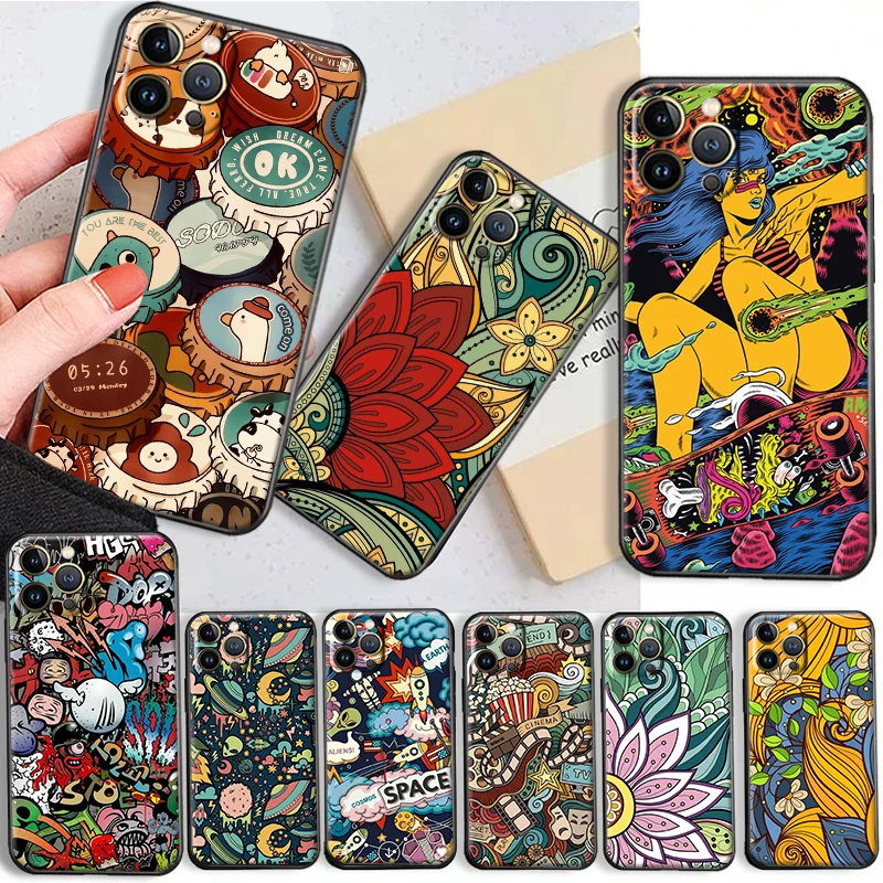 

2022 NEW For iPhone 13 Mini 12 11 13 Pro Max XS XR X 8 7 Plus SE Creative Silicone Case For iPhone 7 8 12 13 11 Soft Cover