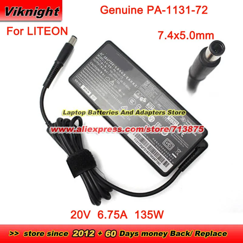 Оригинальный адаптер переменного тока Liteon PA-1131-72 20 В 6 75 А 135 Вт для KENSINGTON SD400T DOCK