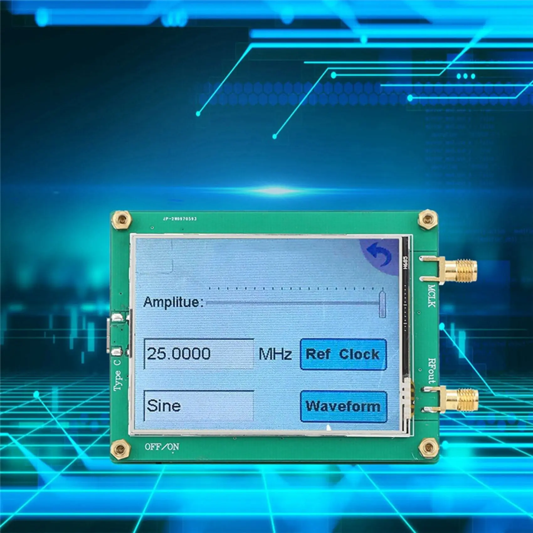 

Генератор сигналов AD9833 TFT с сенсорным экраном, генератор произвольных сигналов DDS с точечной частотой для синусоидального/треугольного сигнала