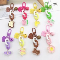 summer jelly acrylic chain love airpods protective cover pendant bag keychain gift