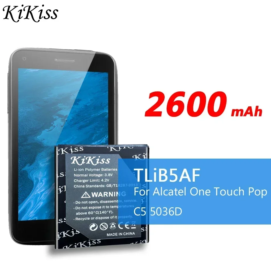 Новый аккумулятор TLiB5AF для телефона 2600 мАч Alcatel One Touch Pop C5 OT 5036 5036D 5037 5037D 5037A 5037X