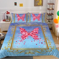 european pattern hot sale soft bedding set 3d digital butterfly printing 23pcs high quality duvet cover set esdeeuus size