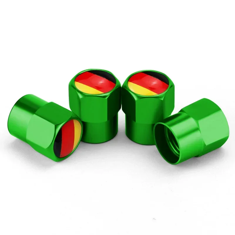 Колпачки клапанов автомобильных шин с немецким флагом 4 шт. штоки для Land Rover Range