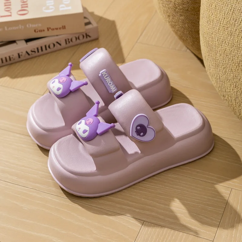 Сандалии с рисунком аниме Sanrio Hello Kitty Cinnamoroll My Melody Y2K новые летние нескользящие