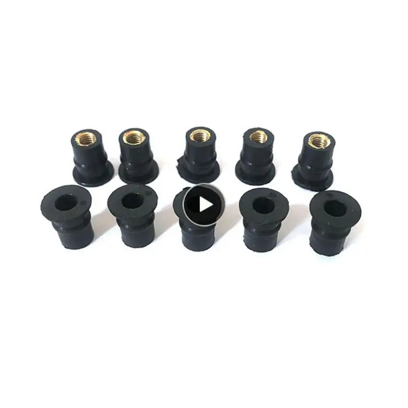 

10/20/50/M5 Rubber WellNut 5mm Metric Motorcycle Windscreen Well Nut Wellnuts Brass NUTS For Windscreens Fairings Cowls