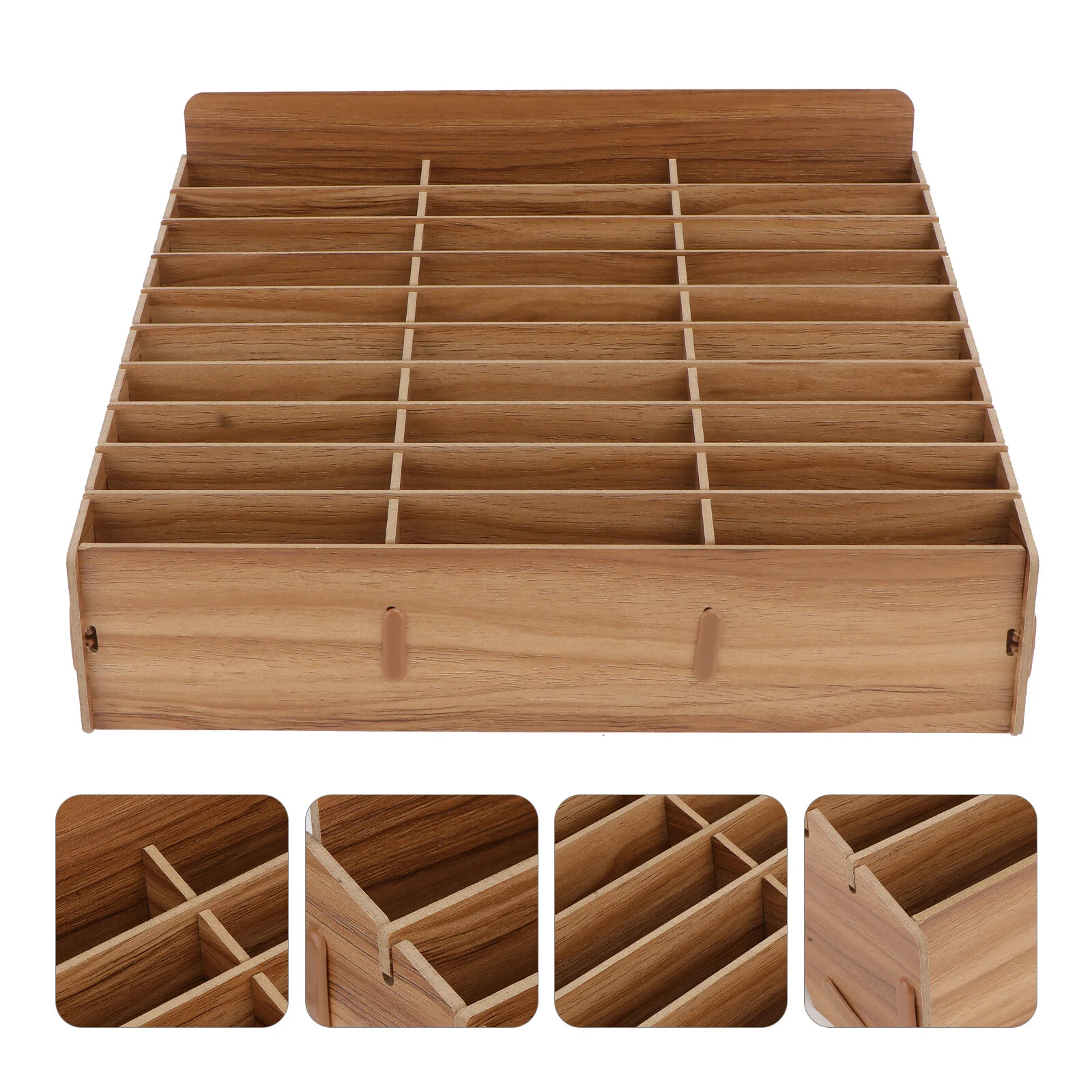 

Locker Rack Wooden Pencils Display Monitor Desk Stand Storage Box