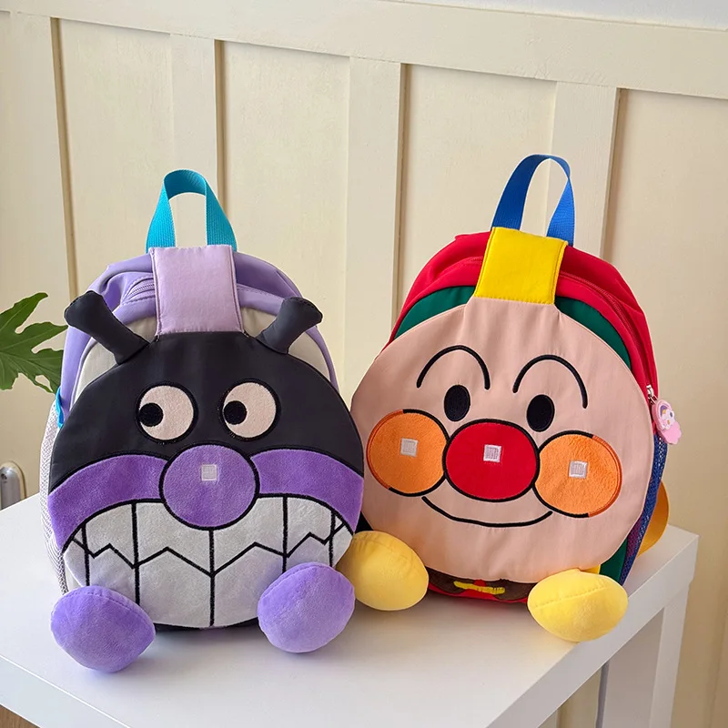 Фото Рюкзак Anpanman Baikinman с боковыми карманами, изогнутым плечевым ремнем, двойными лямками, милый школьный рюкзак для мальчиков, подарок на день рождения №1
