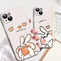 cute rabbit phone case for iphone 11 pro 7 7p se 2020 13 11 x xr xs 8 plus 12 max pro mini 6 6s 05lb luxury smart renaissance