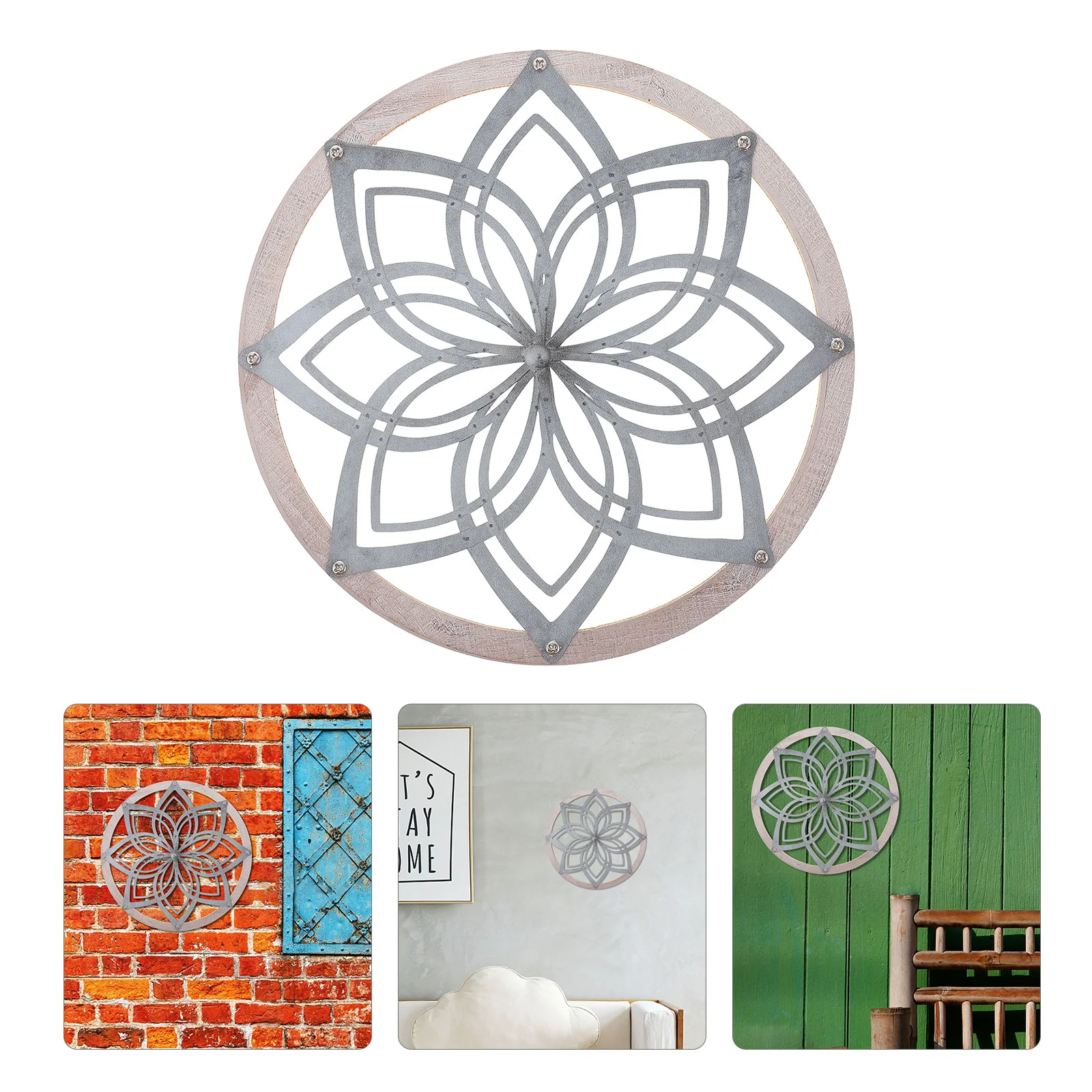 

Iron Craft Wall Hanging Decor Flower Pendant Indoor Iron Craft Wall Pendant