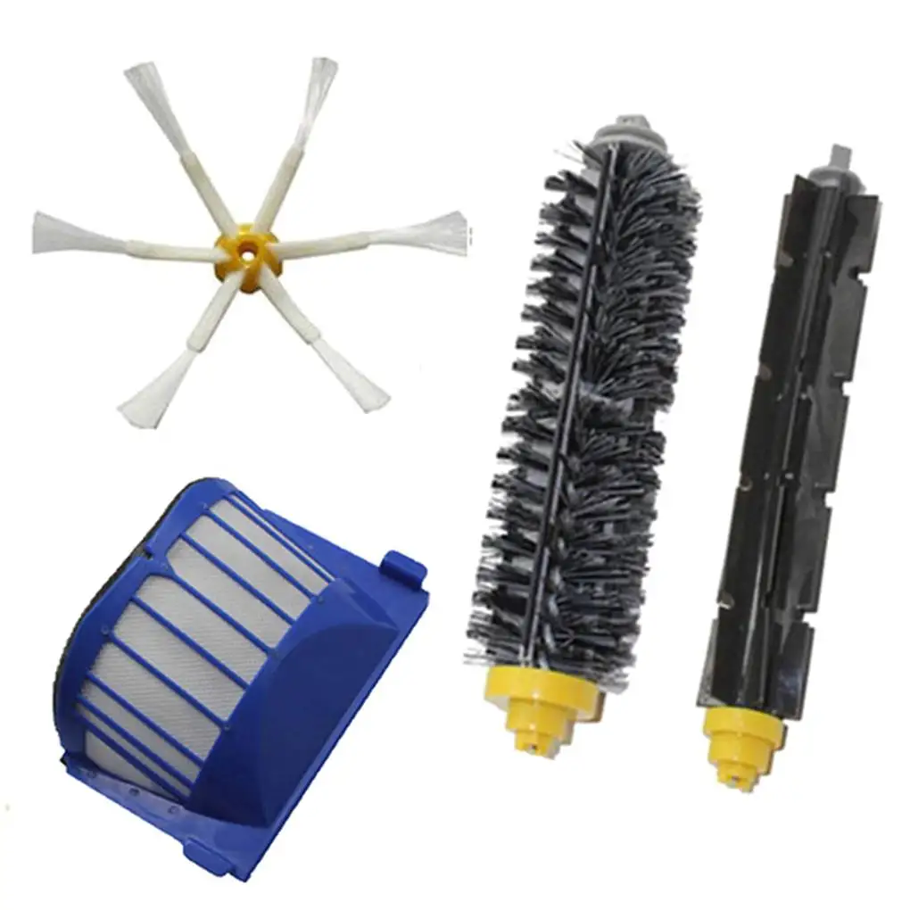 

4PCS/Set for iRobot Roomba 600 Series Bristle Flexible Beater Brush Vac Filter Vacuum Cleaner Accessories