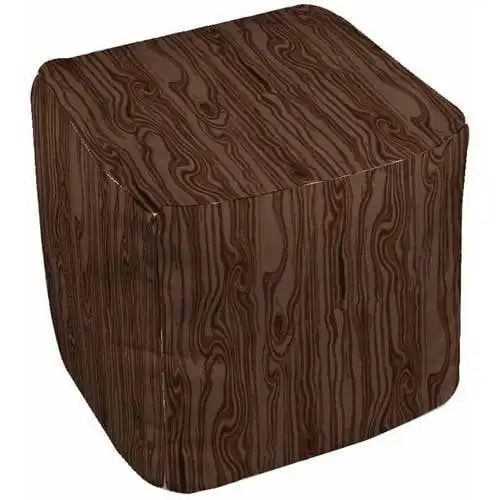 

Wood Grain Large Scale Brown Pouf