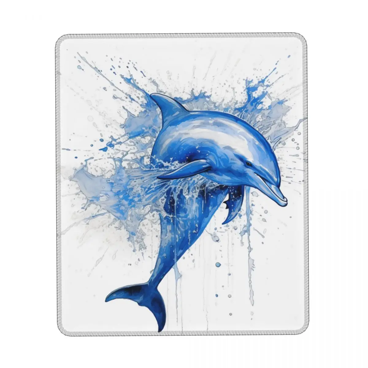 

Dolphin Vertical Print Mouse Pad Ink Drawing Detailed Rubber Desktop Mousepad Non Slip Soft Fantasy Mouse Pads
